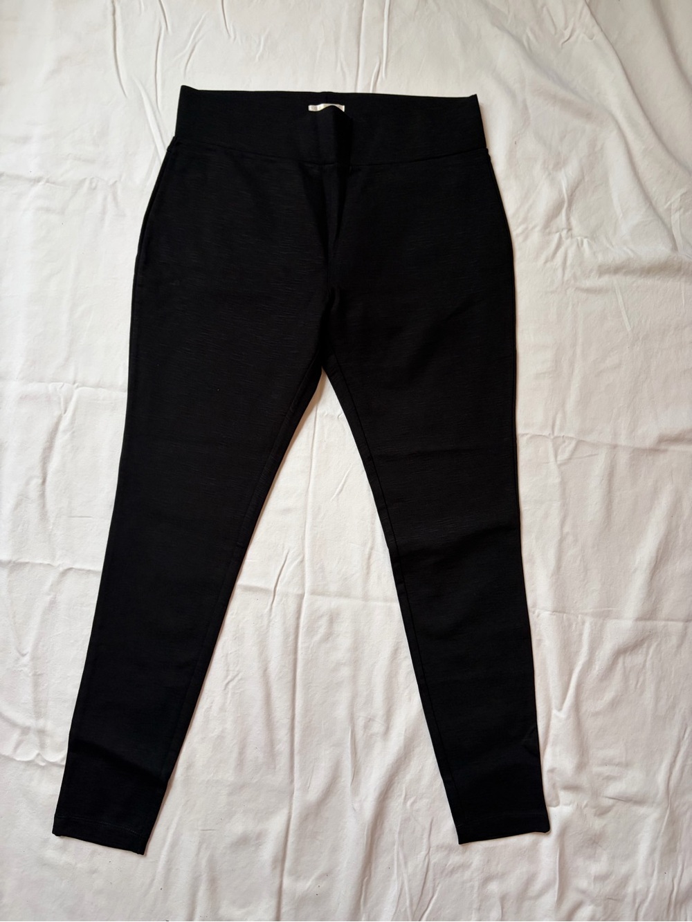 Matty M Black High-Waist Ponte Leggings With Back Pockets